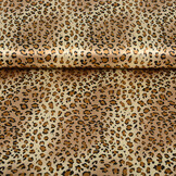 Stretch Satijn Bedrukt Luipaard Print Klein
