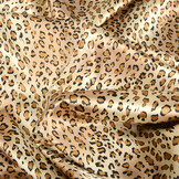 Stretch Satijn Bedrukt Luipaard Print Klein