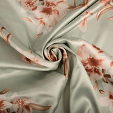 Stretch Satin Bedruckt Blumen Talita