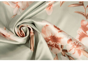 Stretch Satin Bedruckt Blumen Talita