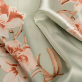 Stretch Satin Printed Flowers Talita