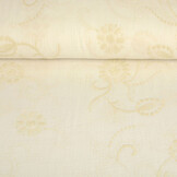 Bestickte Baumwolle Musselin Stoff  Creme
