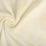 Embroidered Double Gauze Fabric Creme