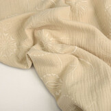 Bestickte Baumwolle Musselin Stoff  Beige