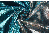 Reversible Sequin Fabric Blue-Silver