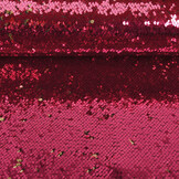 Omkeerbare Pailletten Stof Fuchsia-Goud