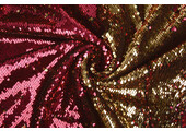Reversible Sequin Fabric Fuchsia-Gold
