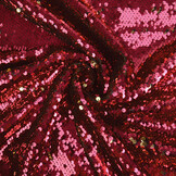 Omkeerbare Pailletten Stof Fuchsia-Goud