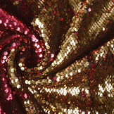 Reversible Sequin Fabric Fuchsia-Gold