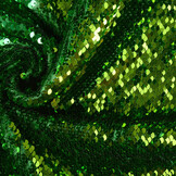 Reversible Sequin Fabric Green-Moss Green