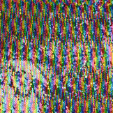 Reversible Sequin Fabric Rainbow-Silver Glitter