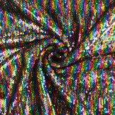 Omkeerbare Pailletten Stof Regenboog-Silver Glitter