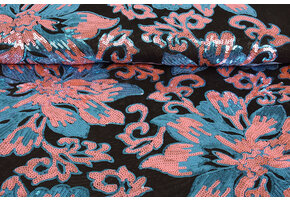 Pailletten auf Netz Luenna