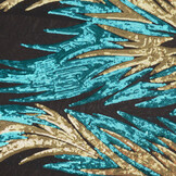 Pailletten op Mesh Nayeli Aqua