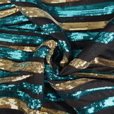 Pailletten op Mesh Nayeli Aqua