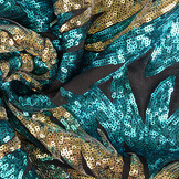 Sequins on Mesh Nayeli Aqua