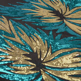 Sequins on Mesh Nayeli Aqua