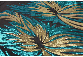 Sequins on Mesh Nayeli Aqua