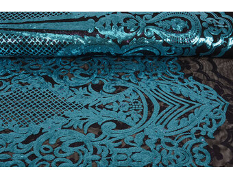 Pailletten auf Netz Syenne