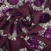 Pailletten op Mesh Ziva