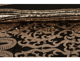 Pailletten op Mesh Yanissa