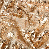 Reversibler Pailletten auf Netz Champagne-Creme