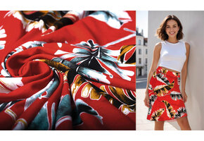 Viscose Jersey  Lacquar Pluma Rood