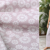 100% Washed Cotton Bulatan Mandala Old Lilac