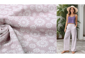 100% Gewaschene Baumwolle Bulatan Mandala Altflieder