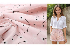 100% Washed Cotton Margarida Light Pink