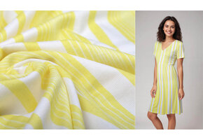 Viscose Jersey Zomer Strepen Geel