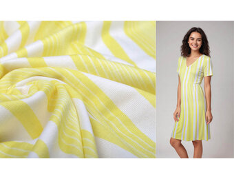 Viscose Jersey Zomer Strepen Geel