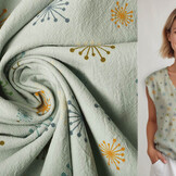 100% Gewassen Katoen Paardenbloem Licht Oud Groen