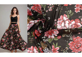 Chiffon Printed Keet Black