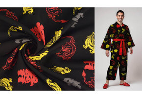 Bi-Stretch Printed Lucky Coin Black