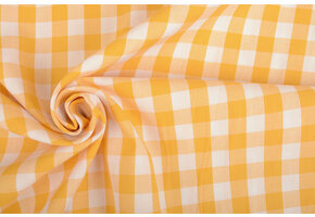 Gingham Check 16 mm Yellow