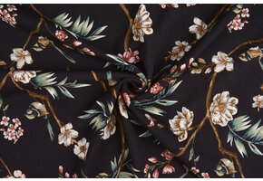 100% Viscose Ravia Navy Blue