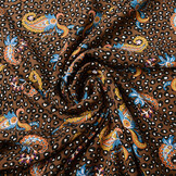 100% Viscose Panter Paisley Bruin