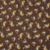 100% Viscose Panther Paisley Brown