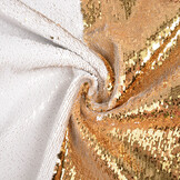 Omkeerbare Pailletten Stof Wit - Goud