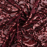 Sequins on Mesh Mila Bordeaux