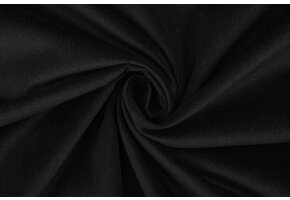Fijne Katoenen Rib Stof 21 W Corduroy Zwart