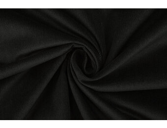 Fine Cotton Rib Fabric 21 W Corduroy Black