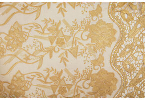 Mesh Embroidered Clara Gold