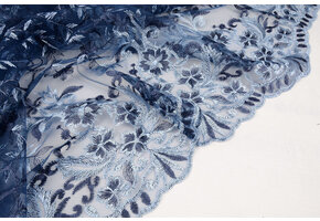 Mesh Geborduurd Adeline Blauw