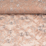 Mesh Embroidered Adele Powder Pink - Blue