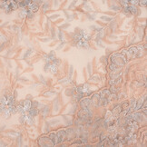 Mesh Geborduurd Adele Poeder Roze - Blauw