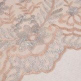 Mesh Geborduurd Adele Poeder Roze - Blauw