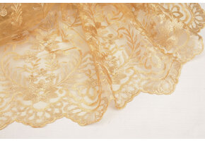 Mesh Geborduurd Adele Goud