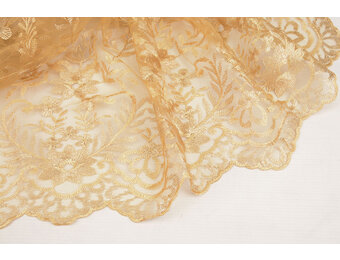 Mesh Embroidered Adele Gold